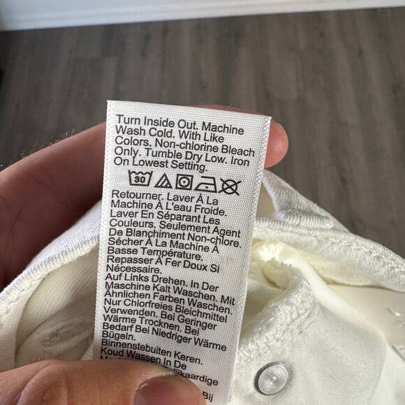 J.Crew Bootcut Jeans SZ 31 Tall White Hi-Rise Denim Flare-leg 2003 Super Stretch - Picture 8 of 9